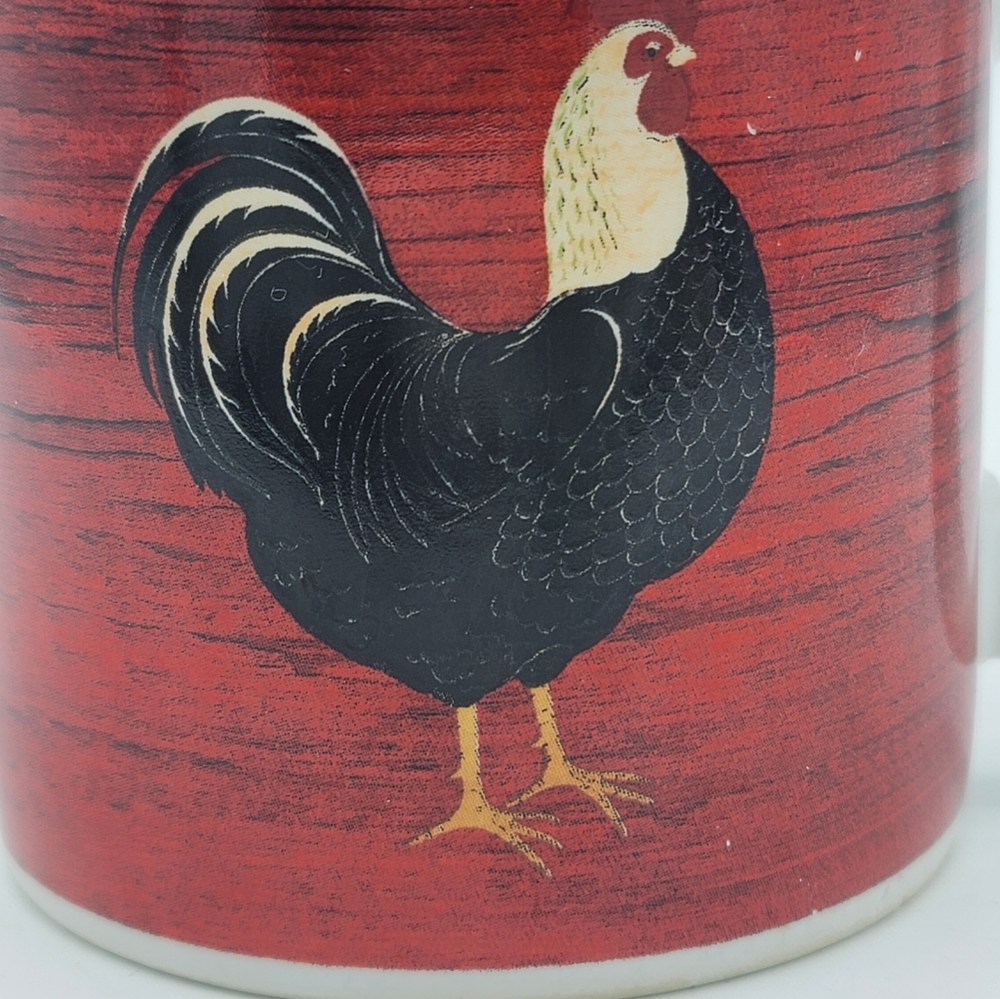 Warren Kimble Rooster Mug Sakura Oneida Farmhouse Country Quartet Chicken Vtg - Picture 4 of 9